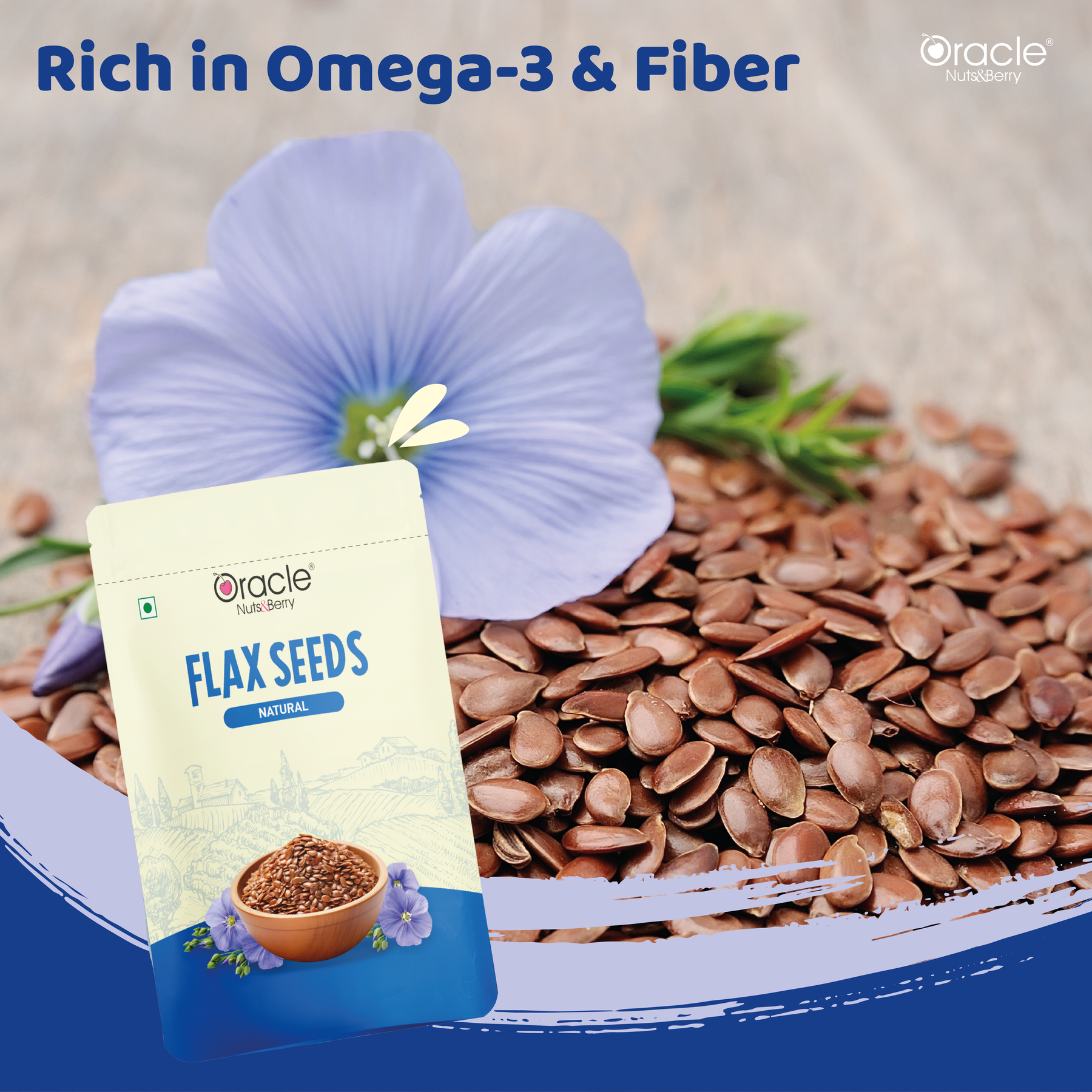 Natural Flax Seeds - Rich in Omega-3 & Fiber 200gm