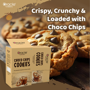 Oracle Nuts & Berry - 200gm Choco Chip Cookies - Soft, Crunchy & Delicious, Rich in Fiber & Protein, 100% Pure & Hygienic, Premium Baked Treat - Oracle Nut