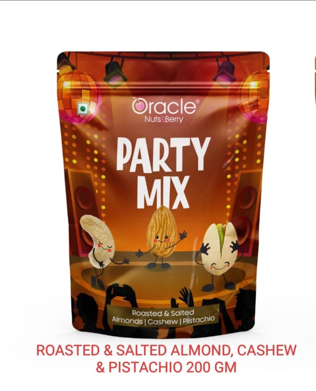 Party Mix - 200gm (Almond, Cashew & Pistachio) - Oracle Nut