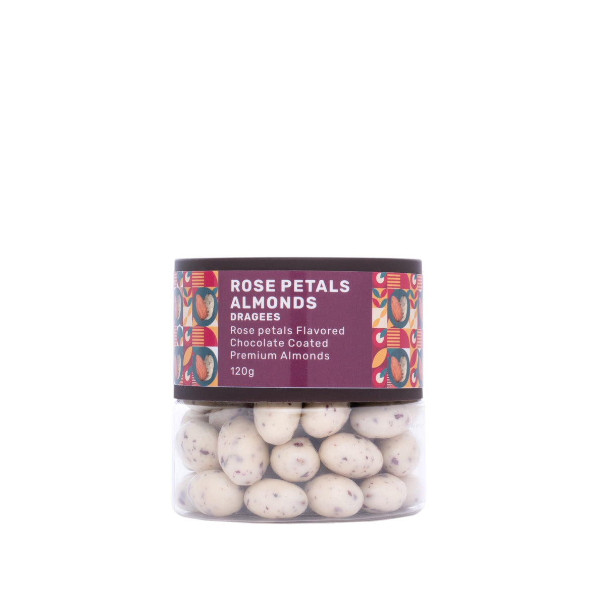 Chocolate Coated Rose Petals Almonds - Rich in Antioxidants 120gm - Oracle Nut